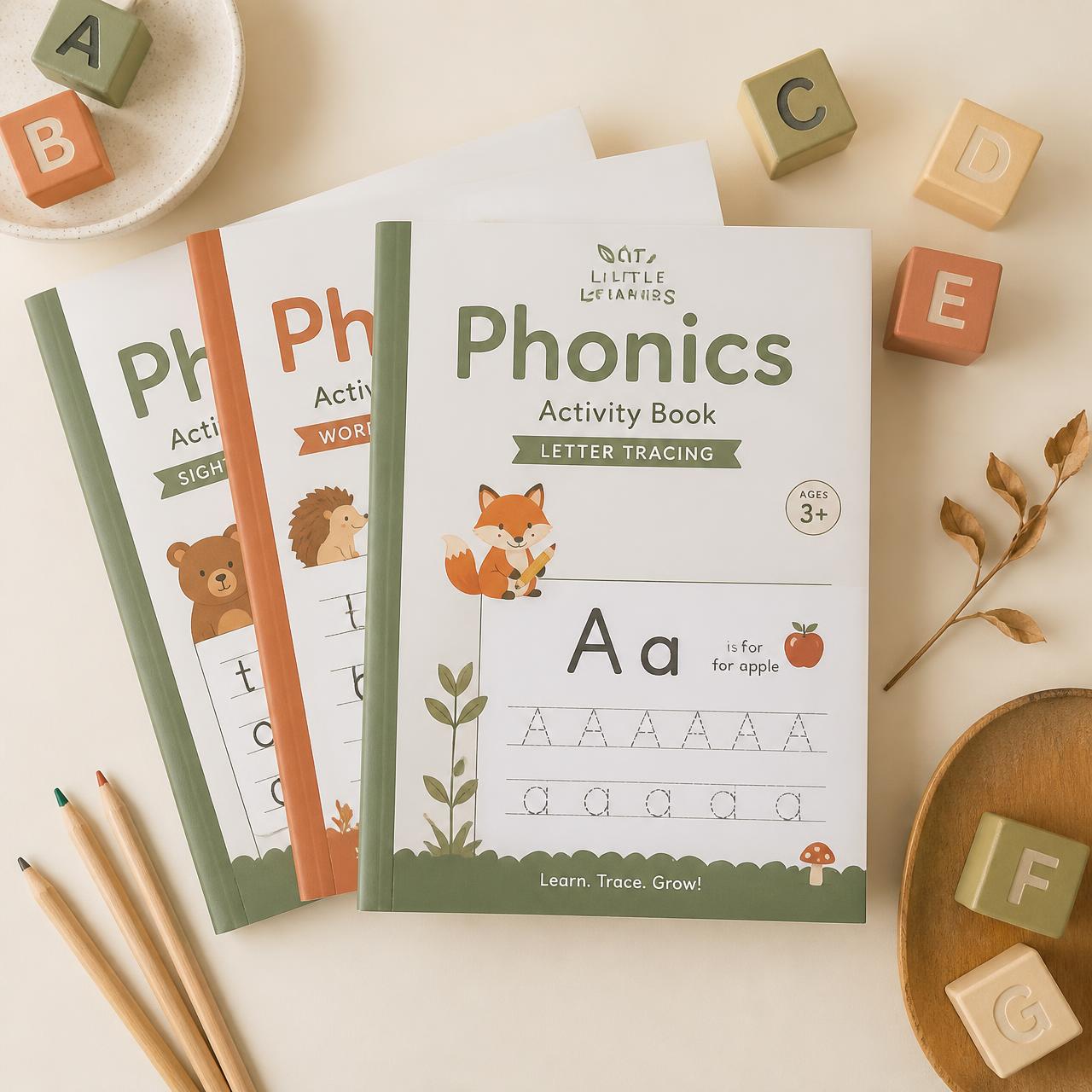Pilha dos cadernos do Kit de Grafismo Fonético
